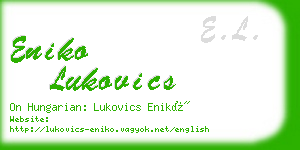 eniko lukovics business card